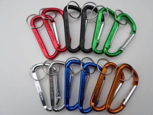 12 Piece Carabiner Clip Hook Key Chain – Trailhead Trading Company