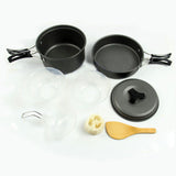 Outdoor Cookware - Pot, Pan, Bowls, Spoon, Cleaning Sponge